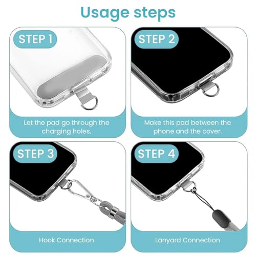 ZORBES® Phone Neck Wrist Adjustable Nylon Sling with Attachment Insert Quick Release Shoulder Universal Lanyard 2 PCS