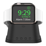 ZORBES® 2 in 1 Charger Stand for Apple Watch Charging Dock Holder Stand Accessories for Apple Watch Series 7/6/5/4/3/2/1/SE(45/44/42/41/40/38mm) Charging Adapters NOT Included - Black