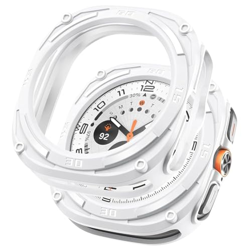 ZORBES® Rugged Bezel Case for Samsung Galaxy Watch Ultra Screen Protector 47mm - Soft TPU Bumper Face Cover for Galaxy Watch 7 Ultra 47mm Accessories