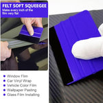 ZORBES® Kit de herramientas para tinte de película para ventana de coche, kit de herramientas de aplicación y eliminación de envolturas de vinilo con 2 pares de guantes, espátula de fieltro