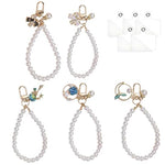 ZORBES® 5Pcs Phone Wrist Straps Charm Straps for Girls, Sweet Bow Seashell Charm Phone Wristlets, with 5Pcs Attachment Panels, Phone Accessories, Friendship Phone Wrist Lanyards for Sisters, Friends.