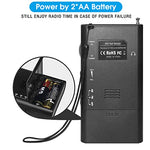 ZORBES® Portable HiFi AM FM Radio for Home Pocket Player Operated with Speaker and 3.5mm Headphone Jack Battery Powered Easy Operation Indoor Outdoor Emergency 2 PCS