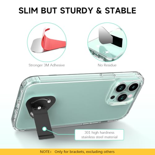 ZORBES® Phone Kickstand, Vertical and Horizontal Phone Stand Holder, Folding Phone Stand Self Adhesive Phone Stand Ultra Slim Metal 90 Degree Rotatable Phone Desk Stand Easy Universal Phone Back Stand