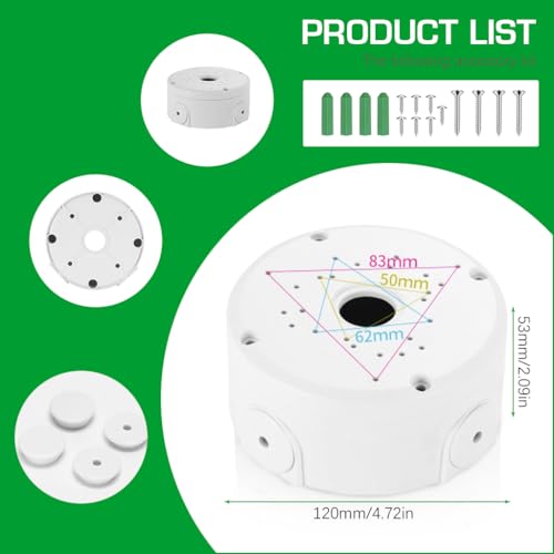 ZORBES® Universal Bullet Security Camera Mount Bracket Hide Cable, Metal Electric Enclosure, Waterproof Outdoor Camera Cover, Base Junction Box for CCTV