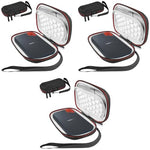 ZORBES® Hard Drive Storage Bag for SanDisk 500GB 250GB 1TB 2TB 4TB Portable SSD SDSSDE61 SDSSDE60 Black 3 PCS