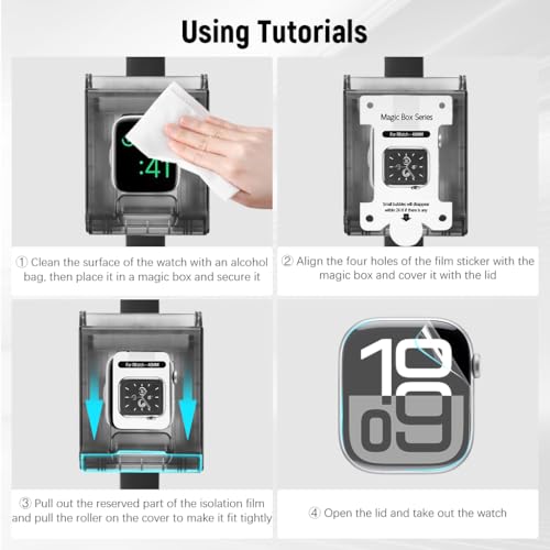 ZORBES® 2 Pack Screen Protector Soft Film for Watch S10 (46mm) Assisted Mounting Kit, HD Clear, 9H Hardness, Scratch Resistant, HD Clear, Scratch Resistant