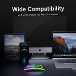 Verilux Wireless Mouse with Adjustable 800 1200 1600 DPI and RGB Backlit LED for Laptop PC
