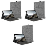 ZORBES® Tablet Cover for Surface Pro 9 10 11 13 inch PU Leather Case 2 in 1 with Anti-Slip Lining Stylus Pen Design Fashion Embossing for 3PCS