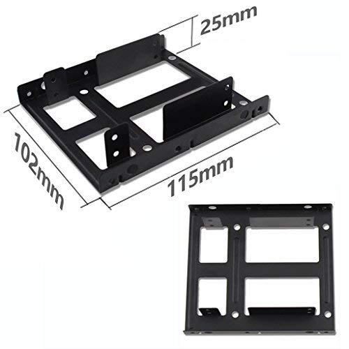 Verilux SSD/HDD Mounting Kit for 2.5 to 3.5 Inch Drives with Dual Bracket Frame and SATA Cables