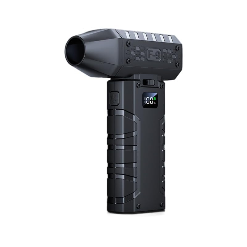 ZORBES® Handheld USB Fan with LED Light USB Fan Air Blower Ultra Strong 130000 Rmp /Min Air Blower Stepless Adjustable Air Flow Speed Portable USB Fan Air Blower Flashlight for Home, Travel, Camping