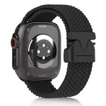 ZORBES® Compatible with Apple Watch Fashion Nylon Wrist Band for 49mm/ 46mm/ 45mm /44mm /42mm, Lightweight Outdoor Sporty Nylon Braided Unisex Black Watch Band, for iWatch 3-10 SE Ultra/Ultra 2