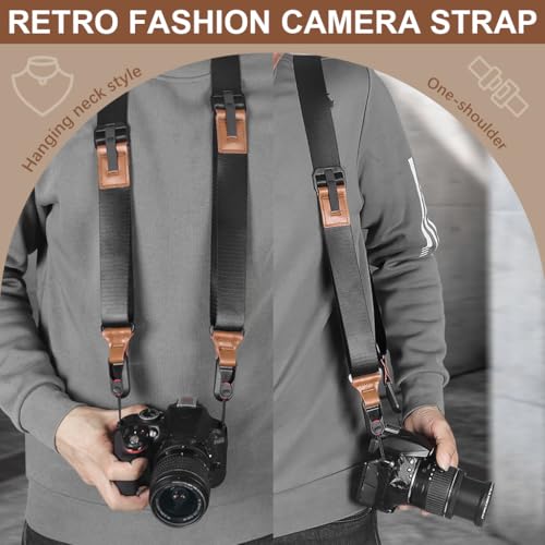 ZORBES® Camera Strap for Mirrorless, DSLR Camera Strap, Camera Belt Comfortable & Adjustable Camera Neck & Shoudler Sling Strap for DSLR Camera, Universal Quick Release Shoulder Strap