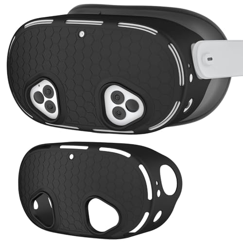 ZORBES® Skin Cover for Meta Quest 3S VR Headset Anti-Scratch Silicone Cover Anti-Slip Honeycomb Pattern Design Snug Fit Protective Cover VR Headset Accessories, Only Cover