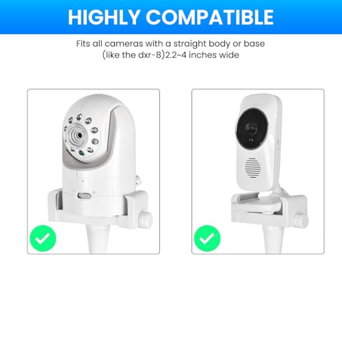 ZORBES® Flexible Baby Monitor Mount Compatible with Infant Optics Baby Monitor DXR-8 and DXR-8 Pro, Baby Camera Holder with Flexible Arm & Adjustable Clip