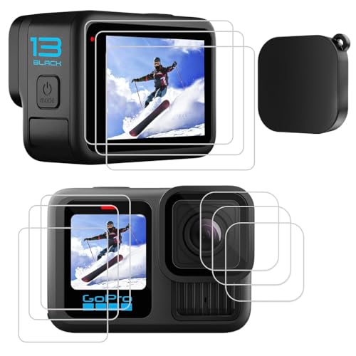 ZORBES® 10PCS For Hero 13 Screen Protector Compatible with GoPro Hero 13 Black, 9H Ultra Clear Tempered Glass Screen Only for GoPro Hero13 Accessories, Screen Protector &Silicone Lens Protective Cover