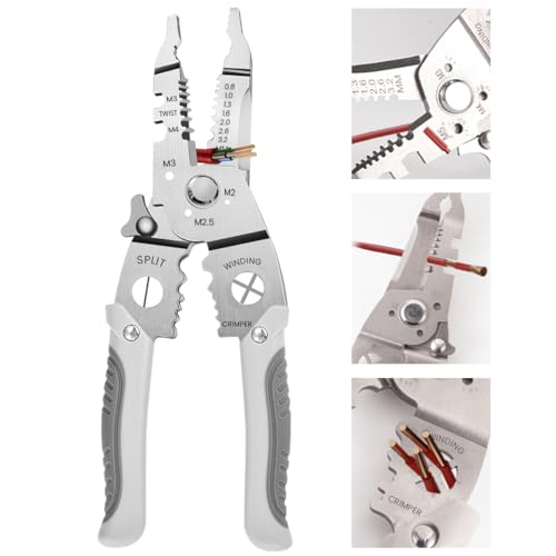 ZORBES® Multifunctional Wire Stripper Crimper Cable Cutter Pliers, Professional Electrical Wire Stripping Tool Multipurpose