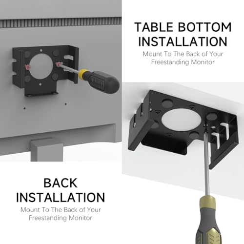 ZORBES® Mac mini M4 Mount Under Desk Holder Screw Fixed Wall Metal Bracket Rack 2024 Organizer for Accessories 2 PCS