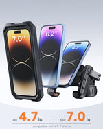 ZORBES® Mobile Holder for Bike 1s Lock System & Camera Friendly Mobile Holder for Scooty Durable Mobile Holder for iPhone 15 Pro Max & All Smartphones Adjustable