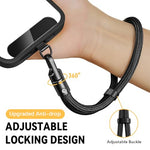 ZORBES® 2 Pack Phone Lanyards for Phone Case, Fashion Nylon Woven Phone Case Wristlets with 2 Self-Adhesive Inserts Phone Sling, Adjustable Sliding Cord Lock, 360 °Swivel Anti-Lost Phone Wristlets