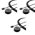 Verilux® Desktop LED Computer Power Button PC Switch External With USB 2M Cables DIY Modification Self Adhesive 3PCS