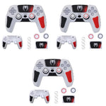 Verilux® PS5 Controller Cover Case Anti-Slip Sweat Proof Silicone Skin for Dual Sense with Thumb Grip Caps Joystick Protectors Wrap Sticker 3PCS