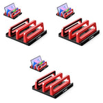 ZORBES® Adjustable Size Vertical Laptop Stand Slot for Desk Foldable Ventilated Riser Gaming DJ Office Use Safe Practical Support Apple Other Laptops 3PCS