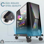 ZORBES® Adjustable Mobile CPU Stand,Ventilated Mobile Computer Tower Stand with 4 Rolling Caster Wheels,Retractable Desktop PC Tower Under Desk CPU Holder PC Floor Cart Riser for Gamers Students