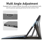 ZORBES® Laptop Case for Surface Pro 9 10 11 13 inch Anti-Scratch Protective Solid Color TPU with Pen Holder Not Include Keyboard Stylus Grey 2 PCS