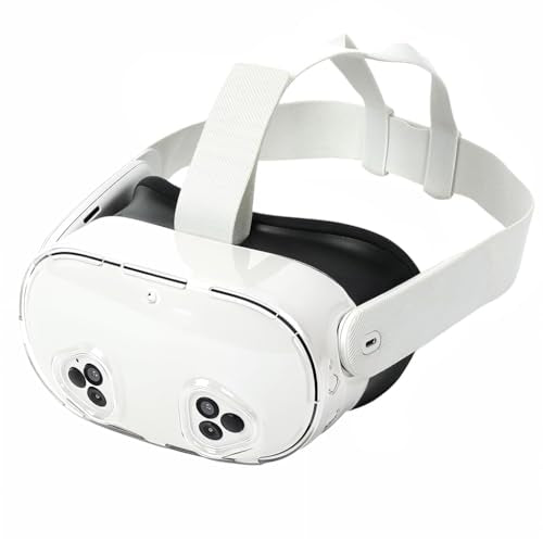 ZORBES® Skin Cover for Meta Quest 3s VR Headset Fashion Transparent TPU Protector Cover Snug-fit Anti-Scratch VR Headset Cover, for Meta Quest 3S VR Accessories, Only Cover