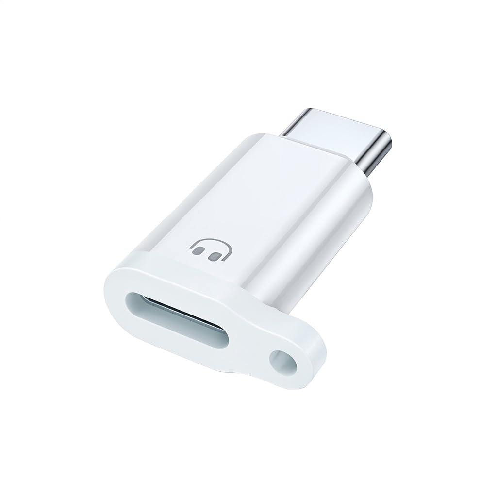 Verilux Light‑ning to USB C Earphone Converter with Lanyard Hole and Aluminum Alloy Build | Portable Audio Adapter for iPhone 16 and 15