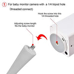 ZORBES® Baby Monitor Stand Camera Flexible Fits Infant Optics DXR 8 DXR-8 Pro Other Monitors can be Fixed to Crib Frame or Furniture Stand only 3PCS