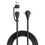 Verilux® 240W PD 2 in 2 Multi Charging Cable,6ft Braided USB C to 90°Lighting