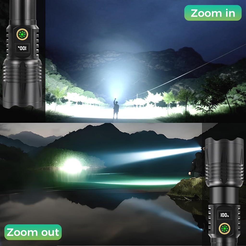 ZORBES® 2000-Lumen High-Power Rechargeable LED Flashlight