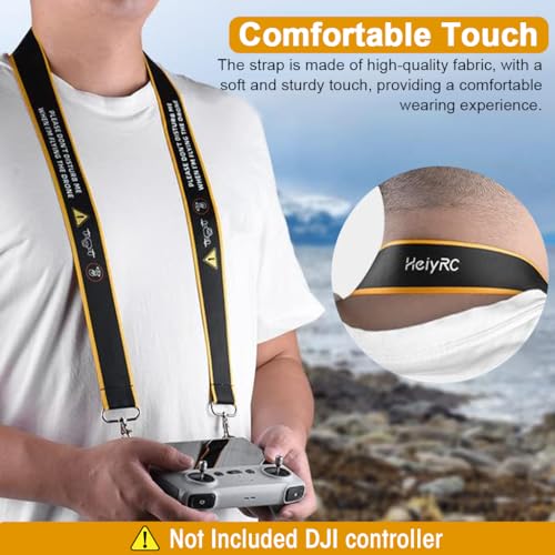 ZORBES® Neck Strap for Controller for DJI Mini 3 Pro 4 Air 2S Mavic 3 22.8 inches Detachable with Attachment Rings Classic 3PCS