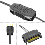 Zeitel® ARGB Controller 5V 3Pin RGB Controller for PC, Built-in Light Modes, SATA Power Supply Light Stripe Remote Controller, PC Modification ARGB Controller for ARGB Fans, ARGB Light Strips