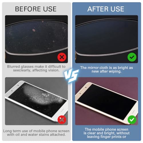 ZORBES® Care Touch Microfiber Cleaning Cloths, 6 Pack - Cleans Glasses, Lenses, Phones, Screens, Other Delicate Surfaces