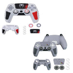 Verilux® PS5 Controller Silicone Cover Case Combo, Anti-Slip Sweat Proof Skin for PS5 DualSense, with 2 Thumb Grip Caps, Joystick Protectors & Touchpad Sticker, Protective Wrap for Gaming