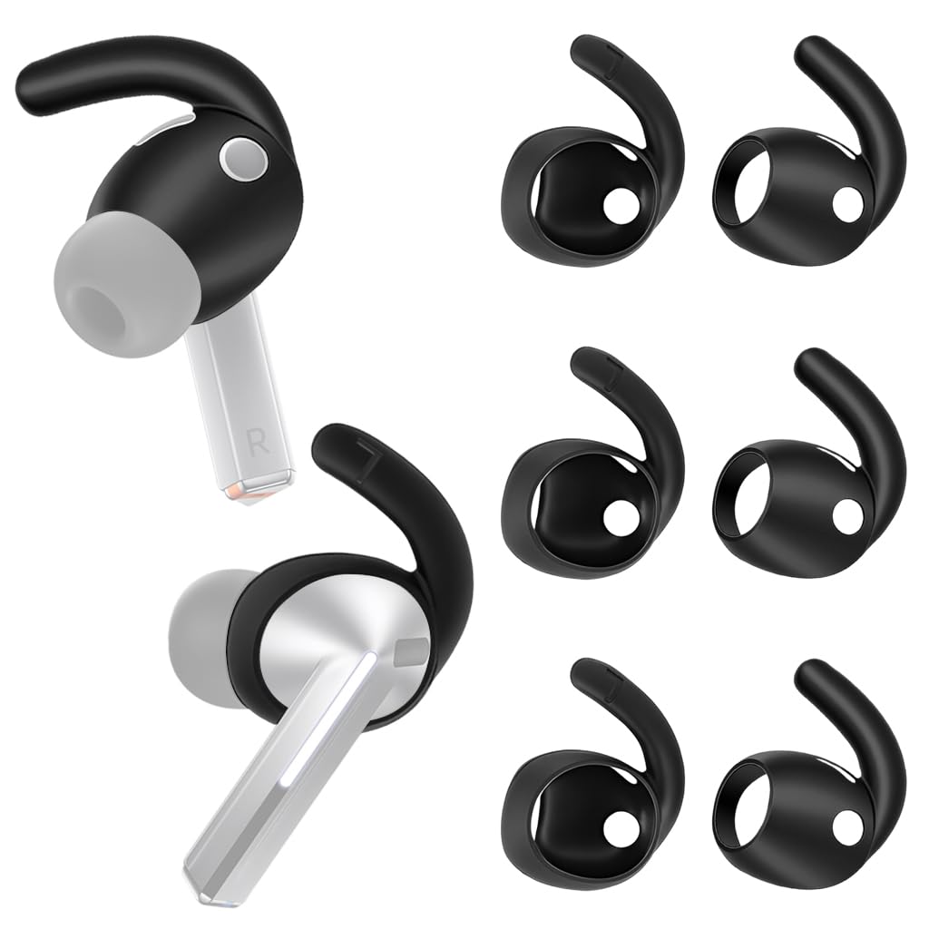 ZORBES® Compatible with Galaxy Buds 3 Pro, 3-Pairs Silicone Earbud Ear Tips, Replacement Silicone Ear Hooks Sport Earbud Ear Hooks