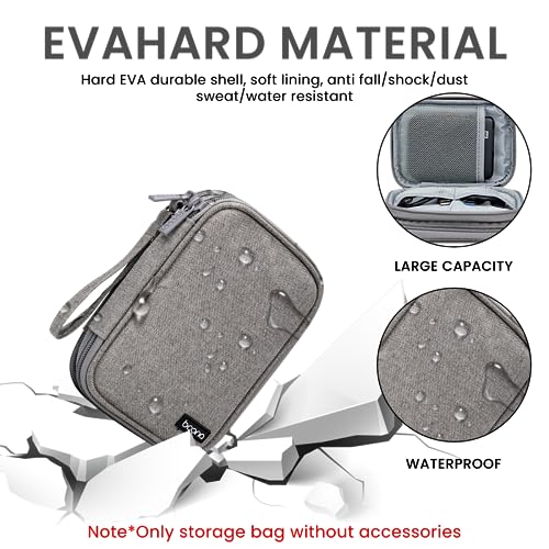 ZORBES® Carrying Case for Ssd Hard Drive Storage Bag Double Layer for Two 2.5 Inch Oxford Cloth Accessory Bag Not Include Ssd Accessories Grey X 3