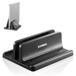 Verilux® Laptop Holder for Desk with Silicone to Protect Notebook Sizes Adjustable Vertical Laptop Stand Holder Slots Laptop Dock for iPad MacBook Stand 13 Inch Phone Stand Organizer