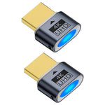 ZORBES® 4K HDMI Dummy Plug, Virtual Display Adapter with LED Indicator Headless Ghost EDID Emulator, 3840x2160@60Hz Fake Monitor for Windows Linux macOS, Pack of 2