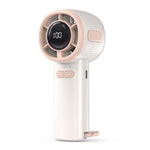 Verilux USB Handheld Fan for Travel and Hiking featuring Stepless Airflow with Digital Display