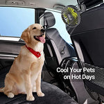 Verilux® USB Fan for Car Back Seat Headrest Mounted 5V Mini with 3 Speed Rotatable Cable Switch Controller for Baby Passengers Plug and Play 3 PCS