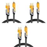 Verilux USB C Cable 4 in 1 3.3 ft PD 65W Fast Charging with Braided Nylon Design | Data Transfer