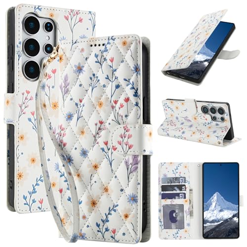 ZORBES® Wallet Case for Samsung Galaxy S25 Ultra 5G PU Leather Phone Case White