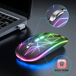 Verilux Wireless Mouse with Adjustable 800 1200 1600 DPI and RGB Backlit LED for Laptop PC