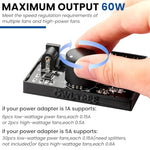 ZORBES® 4 Pin 12V PWM Fan Controller Speed Controller Kit, Support Max 6 Fans, CPU Tower Fan Controller Modification Kit with Knob, Powered by SATA and DC 5525