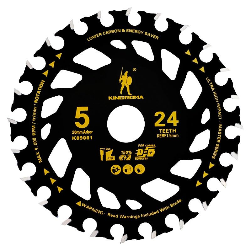 Serplex® TCT Circular Saw Blade 24T ATB Thin Kerf Wood Cutting with 20mm Arbor for Angle Grinder Circular Saw Table Saw