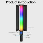 ZORBES® Rgb Led Light Stick For Photography, Photography Light With Rgb Cct Hsi Mode, 3000K-6500K Adjustable, 18 Fx Light Effect, Barndoor, 4600Mah Battery For Youtube, Photoshoot Livestream