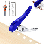 Serplex® Heavy Duty Single Hole Punch 8mm Handheld Hole Punch Tool with Drill & Drill Stop Collar, Maximum Thickness 1.2mm Punching Tool, Paper Puncher for Wooden Edge Bands, Plastic Sheets, Paper